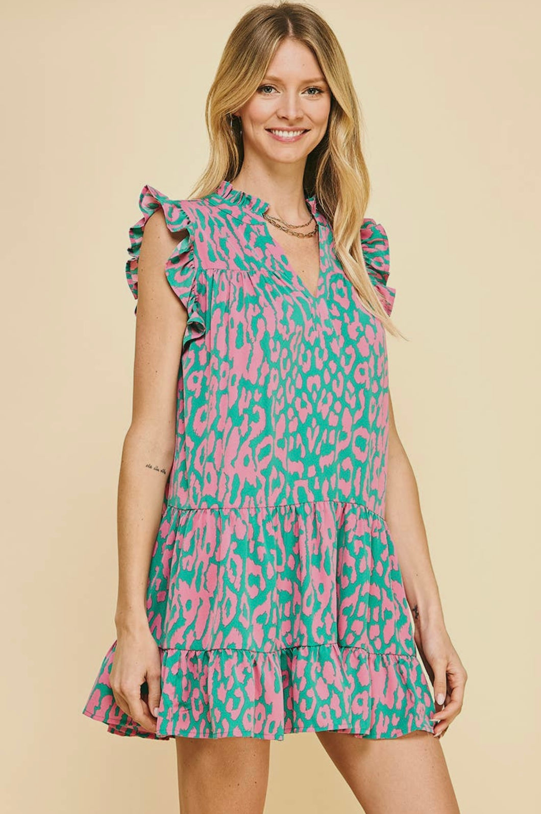 Jade Pink Animal Print Dress