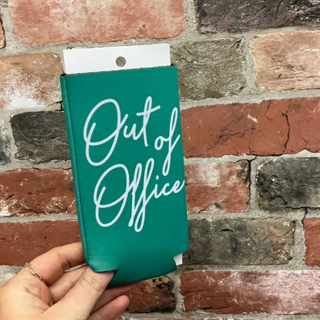 Out Of Office Teal Summer Slim Can Cooler