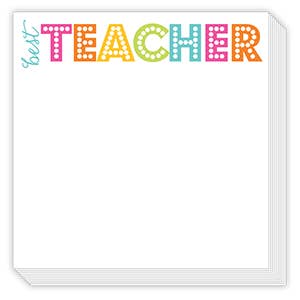 Best Teacher Hot Pink Luxe Notepad