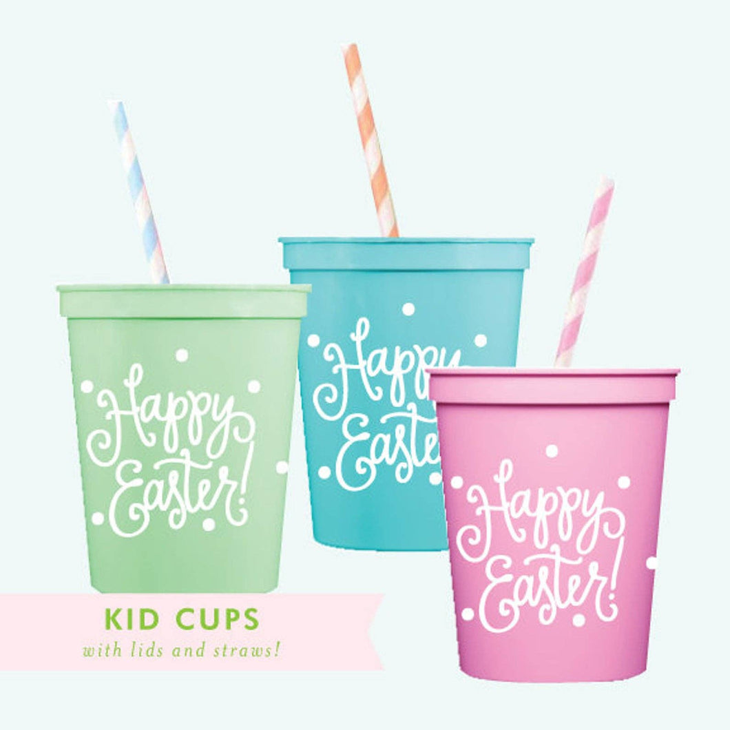 Happy Easter! | Kids Cups with Lids (2 colors)