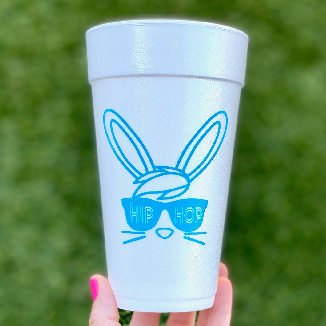 Hip Hop Easter Bunny Foam Cups