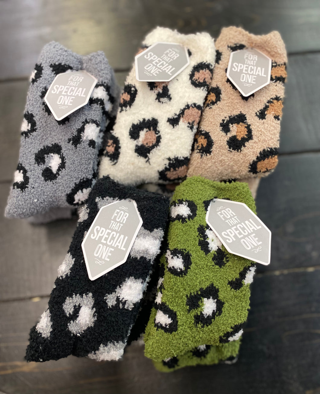 Animal Print Fleece Socks