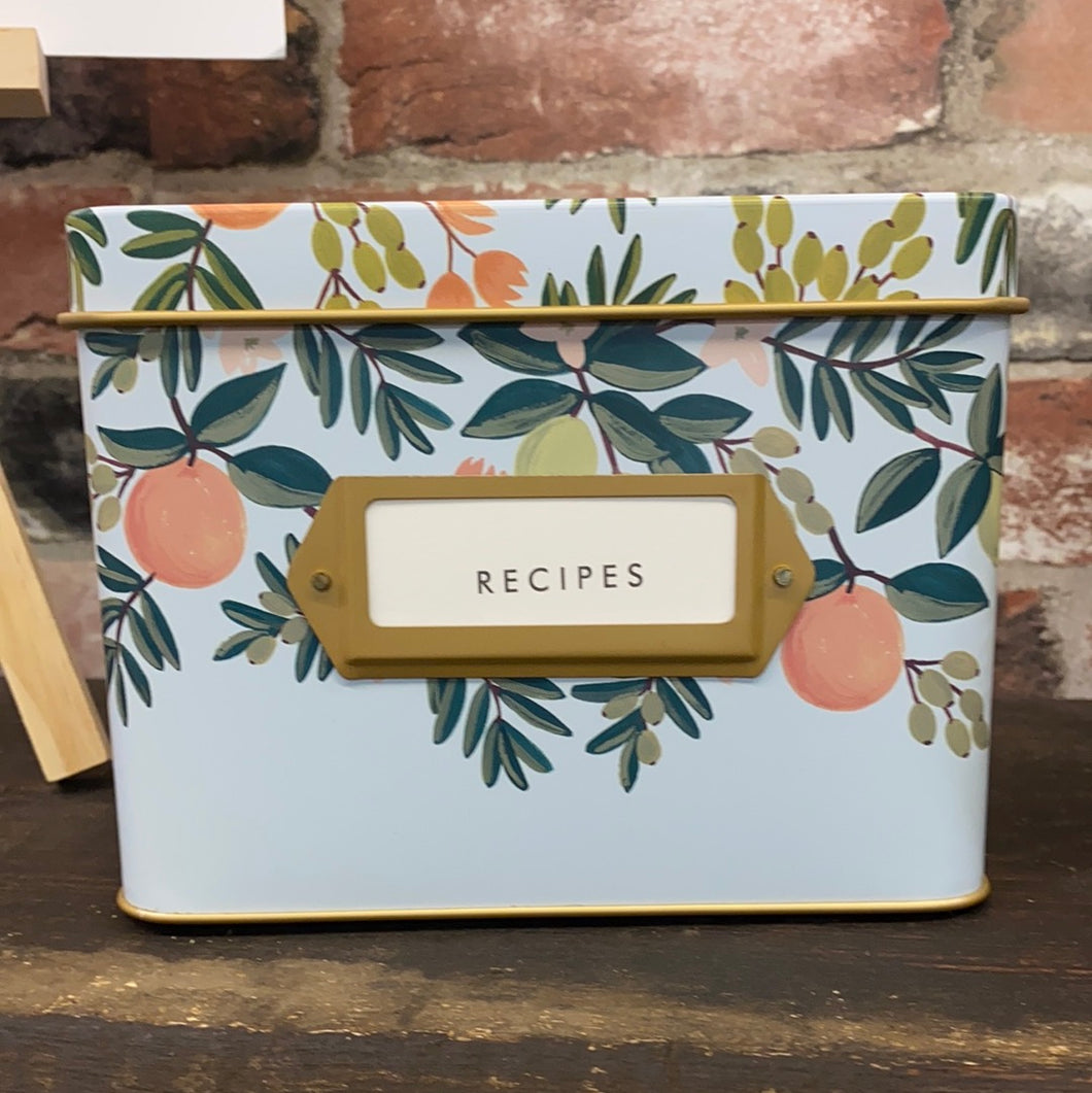 Rifle Paper Co . Recipe Box - Citrus Floral