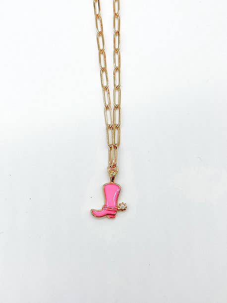 Lauren Kenzie Cowboy Boot Necklace