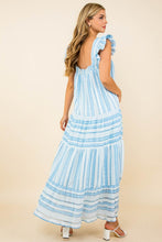 Load image into Gallery viewer, THML Striped Tiered Maxi Dress

