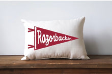 Load image into Gallery viewer, Razorback Pennant Pillow
