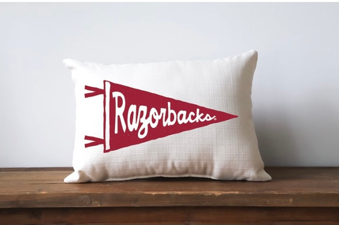 Razorback Pennant Pillow