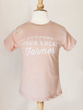 Load image into Gallery viewer, Support Your Local Farmer Blush Toddler Shirt
